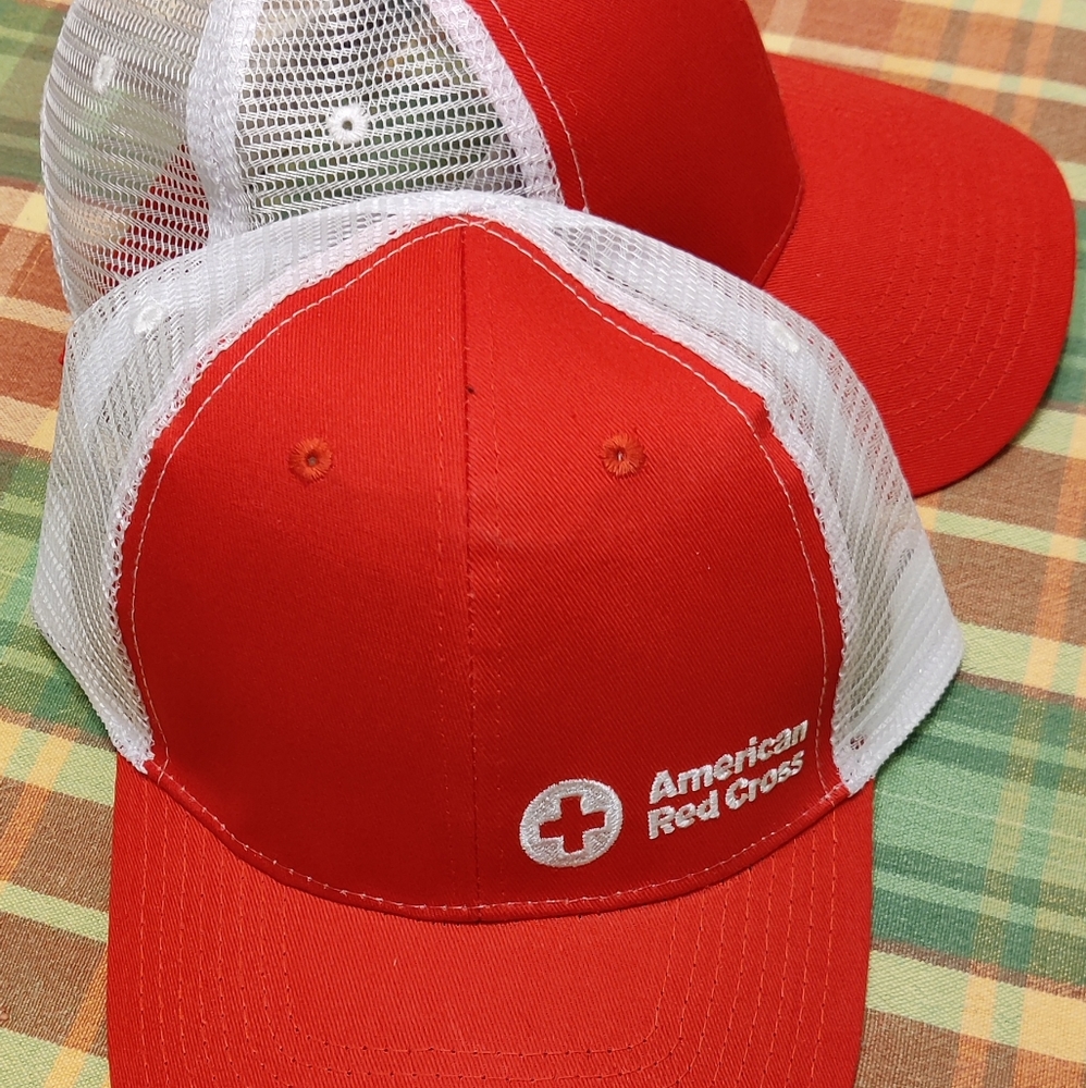 Red Cross ball caps (2)